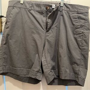 Old Navy gray shorts, 5” inseam